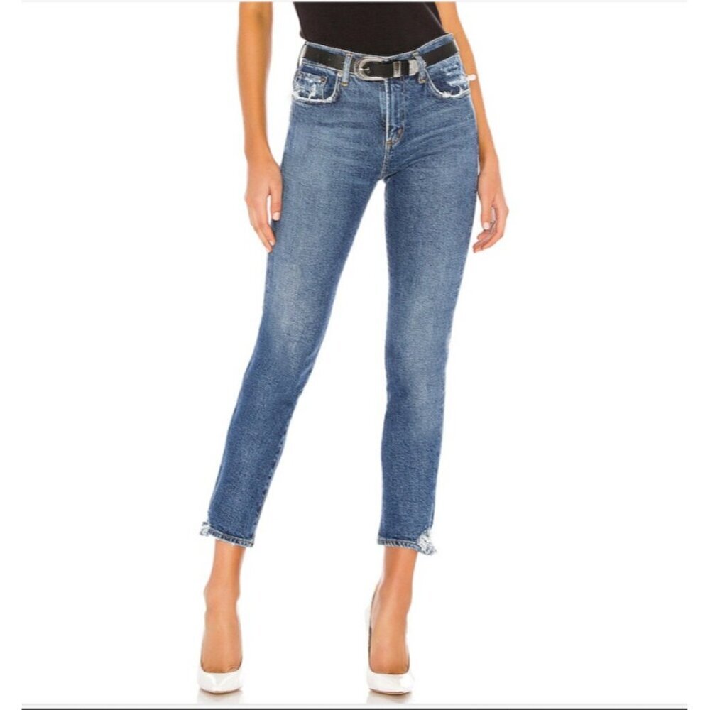 AGOLDE Toni Mid Rise Slim‎ Straight Leg Ankle Denim Jeans Stratosphere Size 25